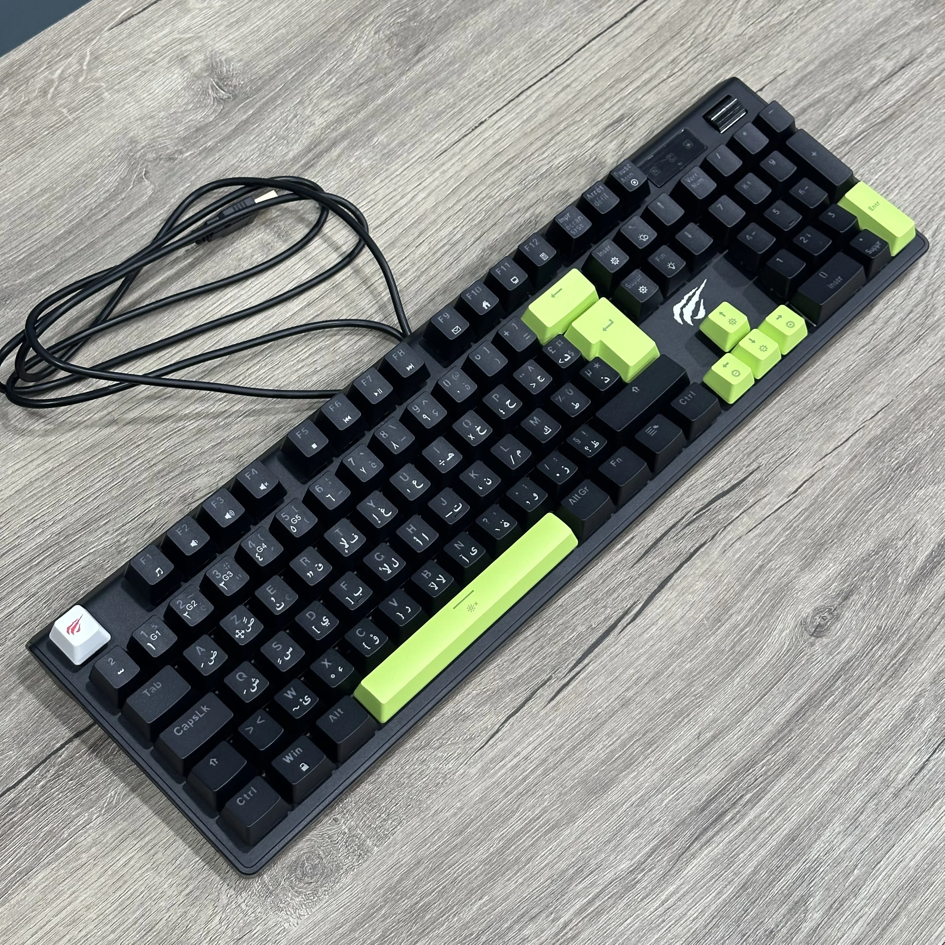 CLAVIER MECANIQUE GAMING HAVIT KB926L 105 KEY BLUE-SWITCH RGB BLACK-GREEN